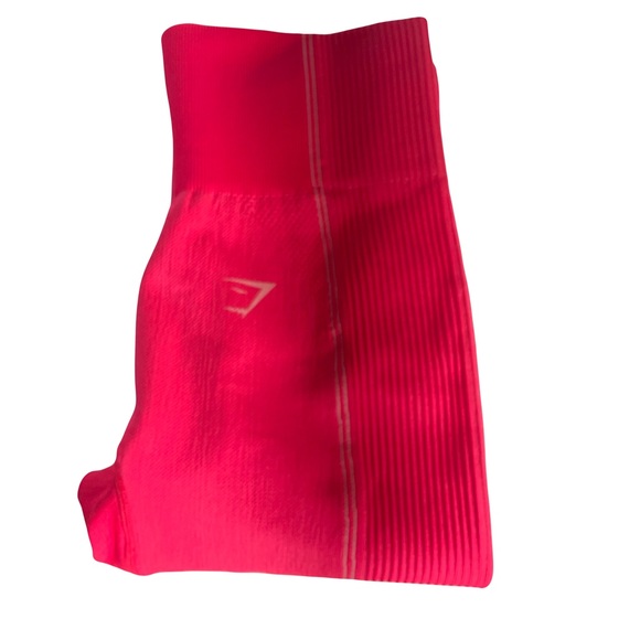 Gymshark Pants - Gymshark Ribbed Seamless Leggings in Pink Coral No Front Seam Full Length Sz SM